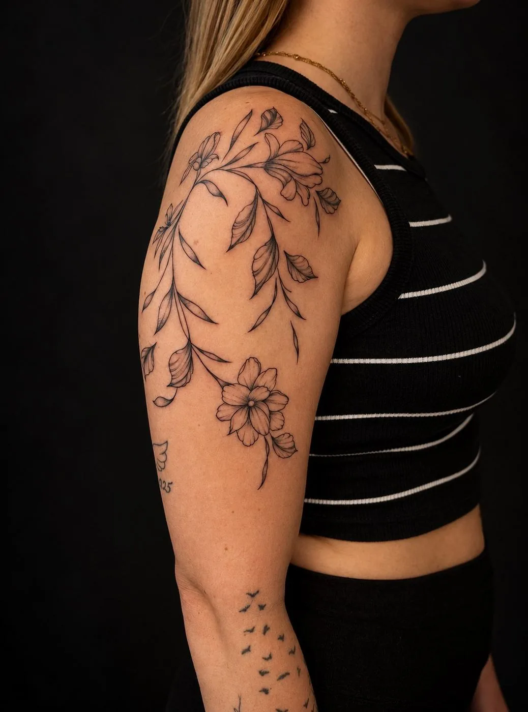 Porträt mit Blumen